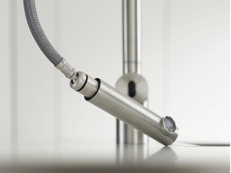 Franke brúsená nerezová senzorová kuchynská batéria Atlas Neo s výsuvnou výtokovou trubicou inox 115.0625.523