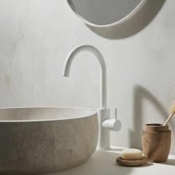 Waterevolution Flow umývadlová batéria vysoký model matná biela T1121FUBR