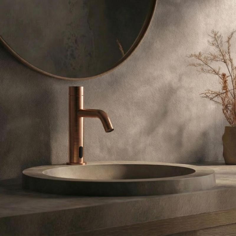 Waterevolution Flow elektronická umývadlová batéria s infračerveným senzorom na batérie Meď T110ECPE