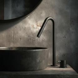 Waterevolution Flow 2-otvorová umývadlová batéria čierna s vysokým výtokom 120 mm T1122VPR