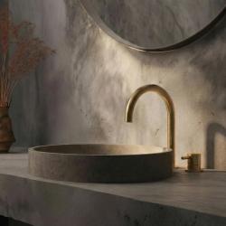 Waterevolution Flow 2-dierková umývadlová batéria z kartáčovaného mosadzu T1121ULE