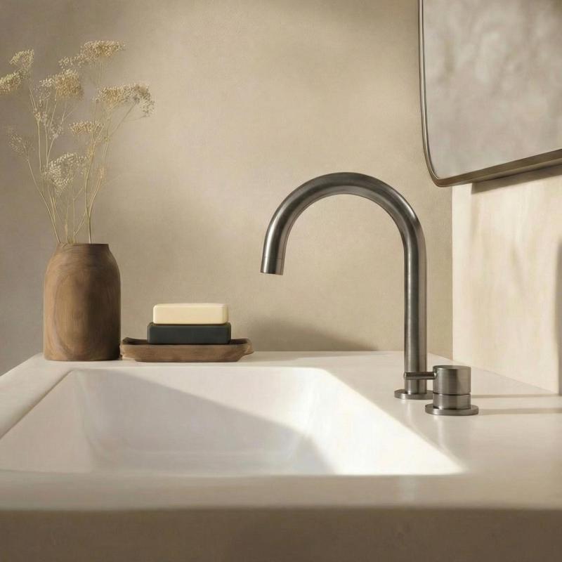 Waterevolution Flow 2-otvorová umývadlová batéria PVD Gun Metal T1121UGME