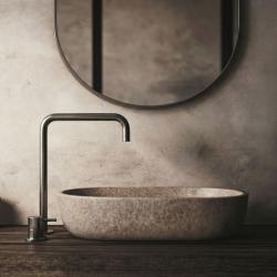 Waterevolution Flow 2-otvorová umývadlová batéria vysoký výtok 222 PVD Gun Metal T122HGME