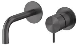 Waterevolution Flow Vstavaná batéria k umývadlu PVD Gun Metal s výtokom 10 cm T116BME-10