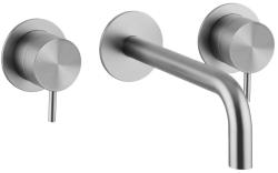 Waterevolution Flow 3-otvorová vstavaná batéria k umývadlu, celonerezová, s výtokom 10 cm T1163FIE-10