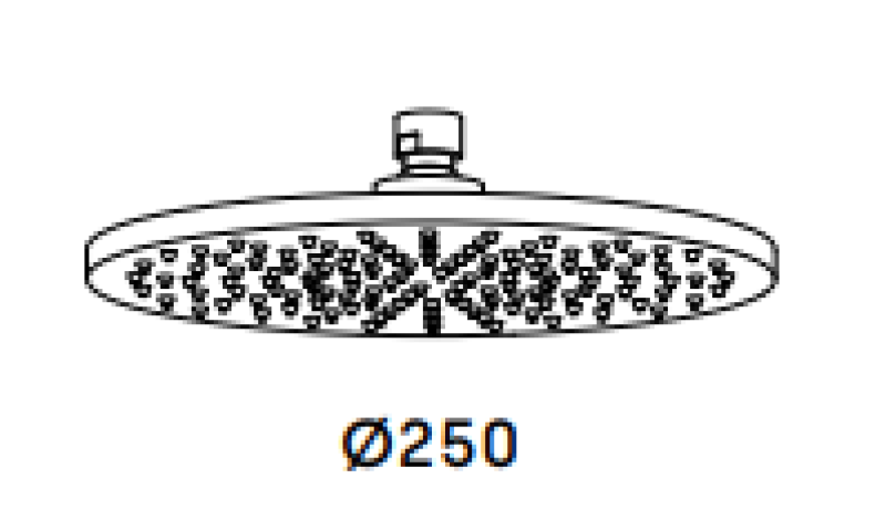 Waterevolution Flow hlavová sprcha 250 mm kartáčovaná mosadz T164325LE