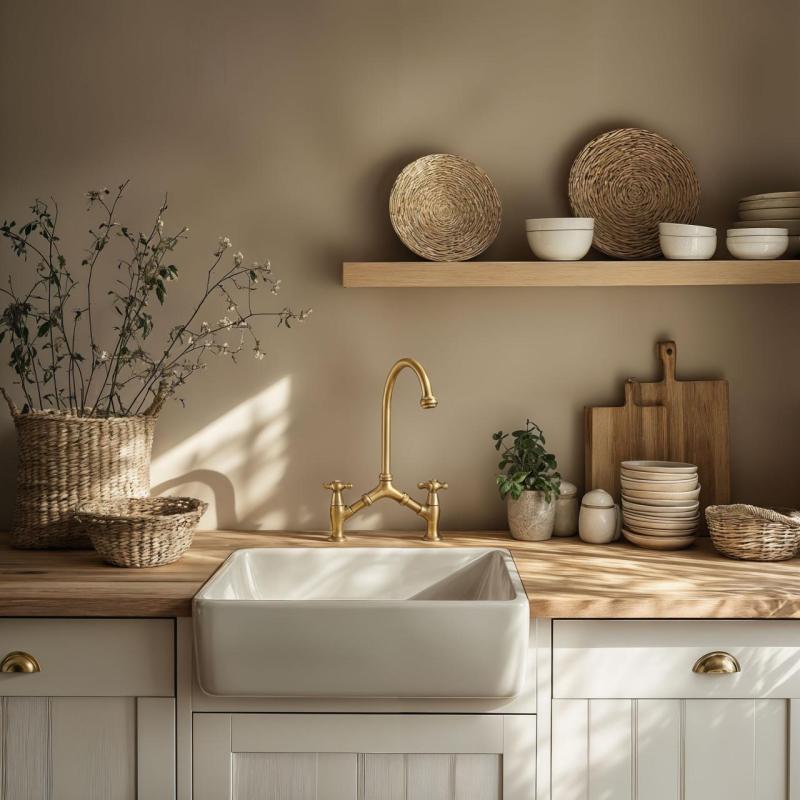 PB klasický nostalgický klasický kuchynský kohútik Bronz s variabilnou vzdialenosťou stredov 2 otvory 18-25 cm 1208954352