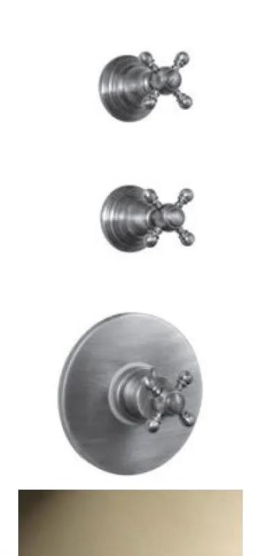 PB Classic nostalgický vstavaný sprchový termostat s 2 uzávermi v nerezovom vyhotovení