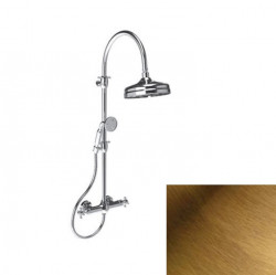 PB Classic sprchový stĺp klasický s termostatickou batériou a dažďovou sprchou Bronz