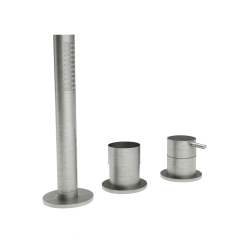 Waterevolution Flow 3-otvorová kúpeľňová batéria na montáž na okraj vane RVS T138SBIE