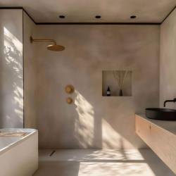 Waterevolution Flow zabudovaný sprchový termostat s 1 uzáverom z brúseného mosadzu