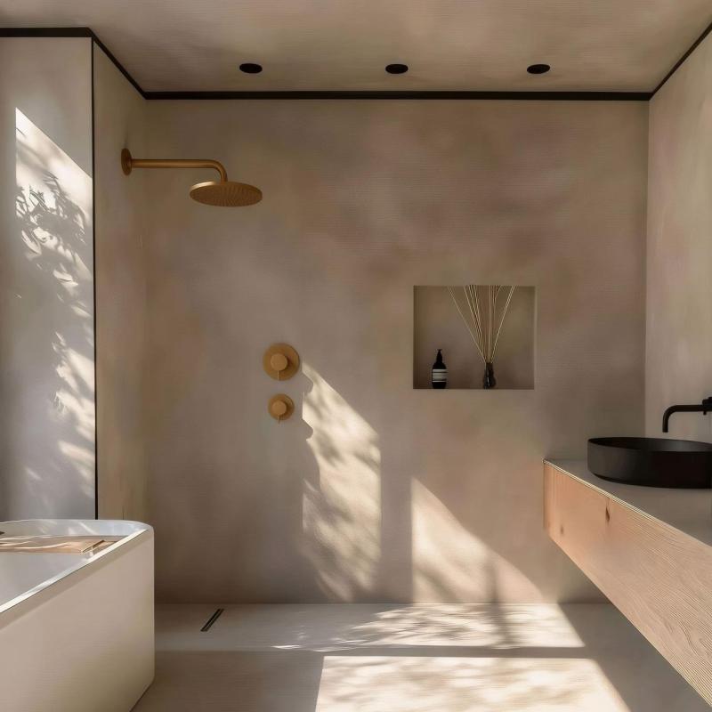 Waterevolution Flow zabudovaný sprchový termostat s 1 uzáverom z brúseného mosadzu