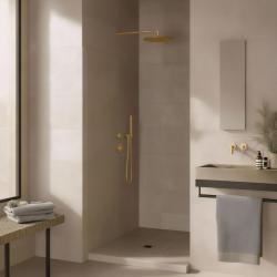 Waterevolution Flow vstavaný sprchový termostat s 1 prepínacím ventilom, svetlo zlatý 1208954644