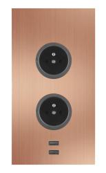 Indux Corner Energetická stĺpik s 2 zásuvkami, uzemnením a 2 x USB nabíjačkou Koper 1208955895