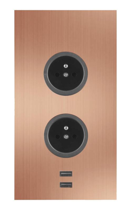 Indux Corner Energetická stĺpik s 2 zásuvkami, uzemnením a 2 x USB nabíjačkou Koper 1208955895