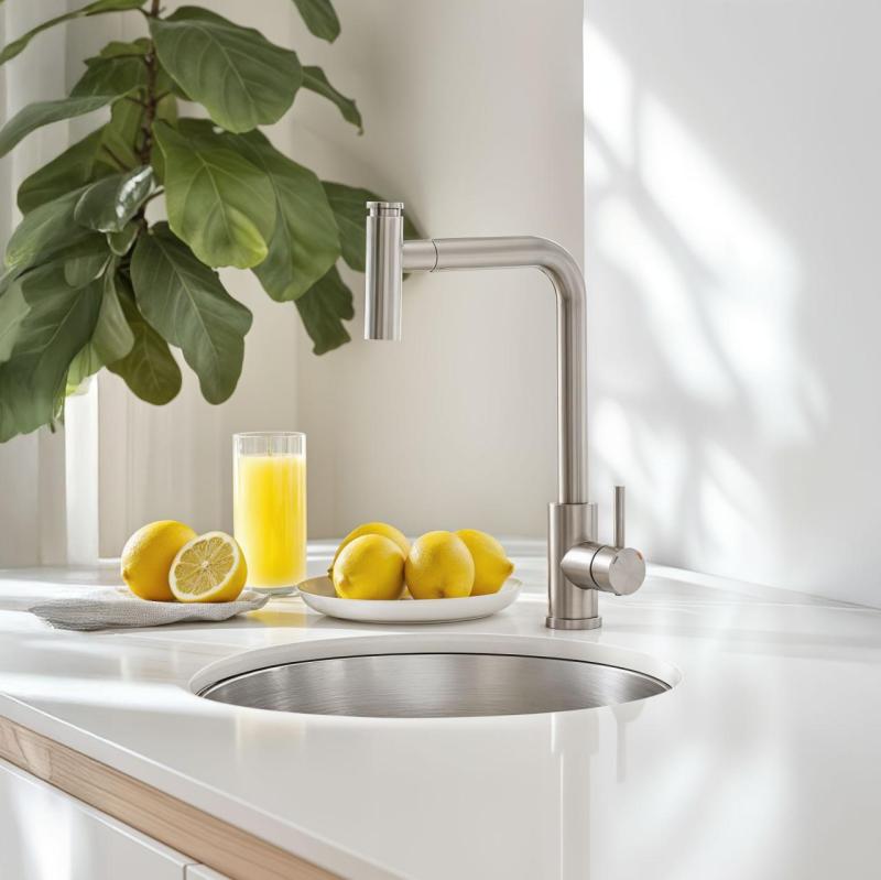 Quadri Cardiff kuchynská batéria s výsuvnou sprchou s 2 prúdmi RVS 1208955914