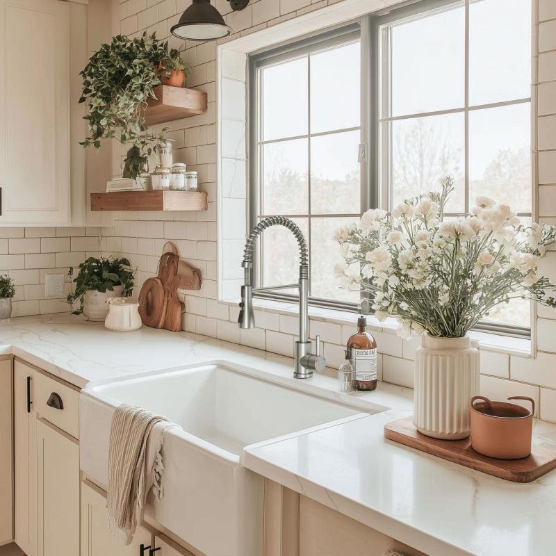 Quadri Derby kuchynská zmiešavacia batéria s flexibilným vývodom a sprchou s 2 typmi prúdu v chróme 1208955915