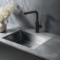 Quadri Stamford kuchynská batéria s vyťahovacou výpusťou matná čierna 1208956082