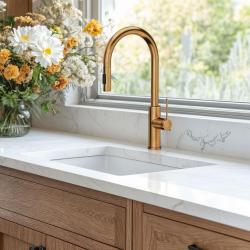 Quadri Retford kuchynská batéria meď s vyťahovacou hubicou a rozprašovacím režimom 1208956086