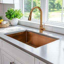 Quadri Stamford kuchynská batéria medená s vyberateľnou výtokovou trubicou a sprchovacím režimom 1208956094