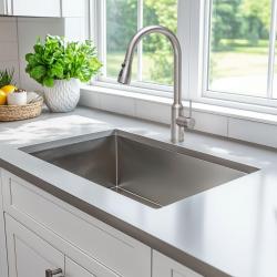 Quadri Stamford kuchynská batéria z nehrdzavejúcej ocele s vyťahovacou výlevkou a režimom sprchovania 1208956096