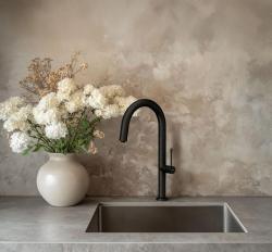 Quadri Brighton kuchynská batéria matná čierna s otočným výtokom 1208956107