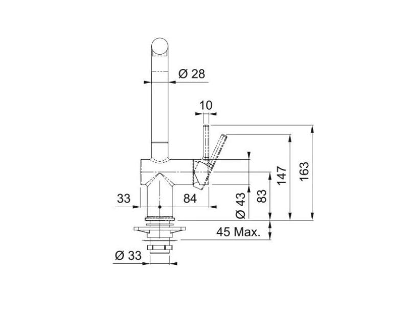 Franke Active L Kuchynská batéria chrómová s otočným výtokom 115.0653.298