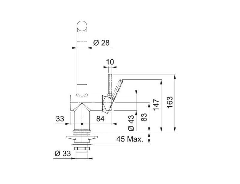 Franke Active L kuchynská batéria matná čierna s otočným výtokom 115.0653.371