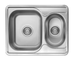 Ausmann Basic nerezový 1,5 vstavaný drez, obojstranný 63x50 cm vrátane sifónu 1208956969