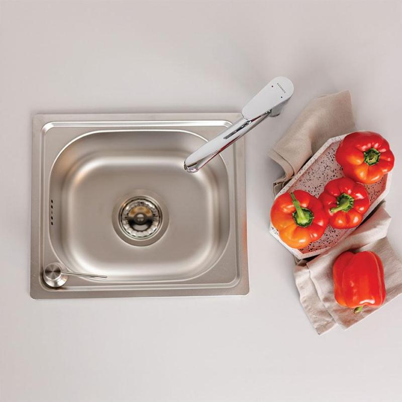 Ausmann Basic malý nerezový nadstavbový drez 33x38 cm vrátane sifónu 1208956972