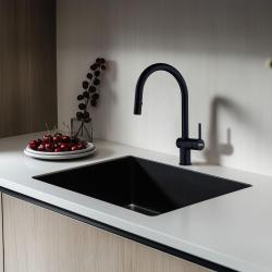 Franke Active J matná čierna kuchynská batéria s výsuvnou sprchou 115.0653.404