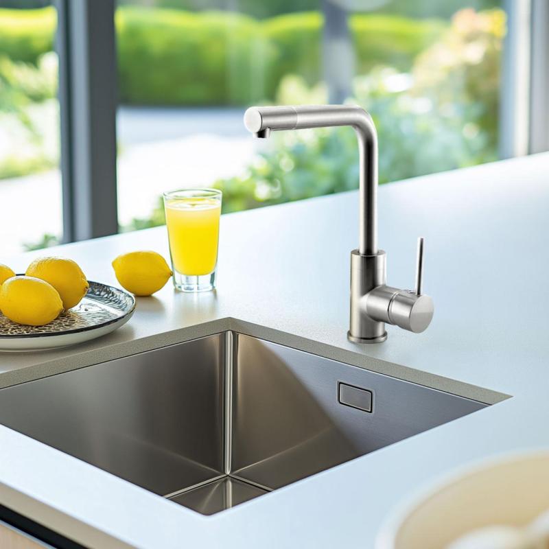 Ausmann Lavea kuchynská batéria z nehrdzavejúcej ocele s otočným výtokom a otočným perlátorom 1208957160