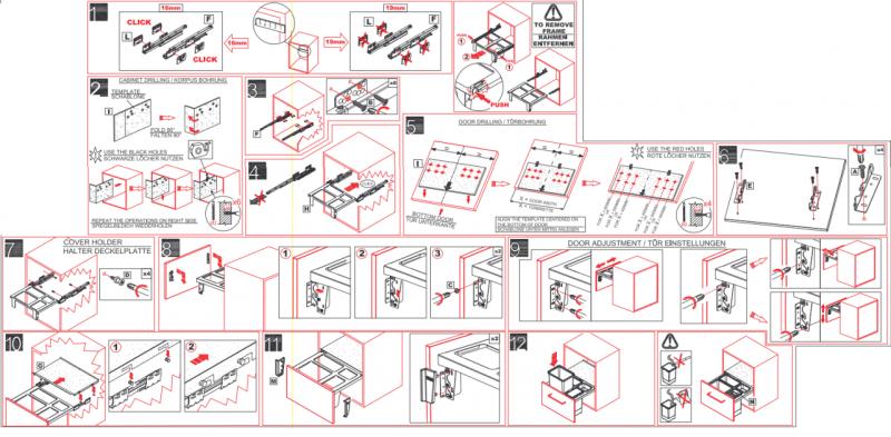 Franke Sorter Garbo 45-2 vstavaný odpadkový systém 1 x 12 a 1 x 18 litrový odpadkový kôš 1210200692