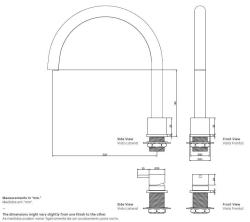 Waterevolution Flow 2-otvorová kuchynská batéria mosadz T151LE