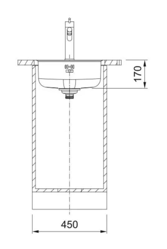 Franke Rondo ROX 210.38 okrúhly nerezový drez 43,9 cm na rovné zabudovanie 127.0688.778