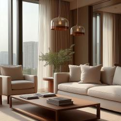 Decor Lati valcová závesná lampa z jantárového skla, priemer 23,5 cm, 7146