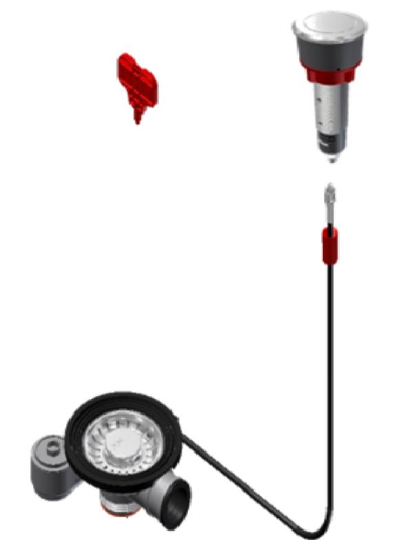 Franke odtokové príslušenstvo pre drezy s integrovaným odtokom (turbo) s automatickým vypúšťaním a nerezovým tlačidlom 1208957709