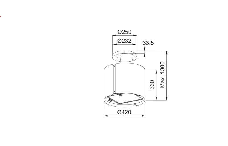 Franke Smart Suspended ostrovná digestor matná biela 42 cm 345.0654.932