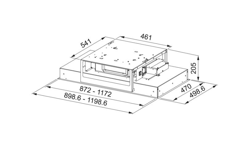 Franke Mythos stropná jednotka biely sklenený digestor 90 cm 350.0679.883