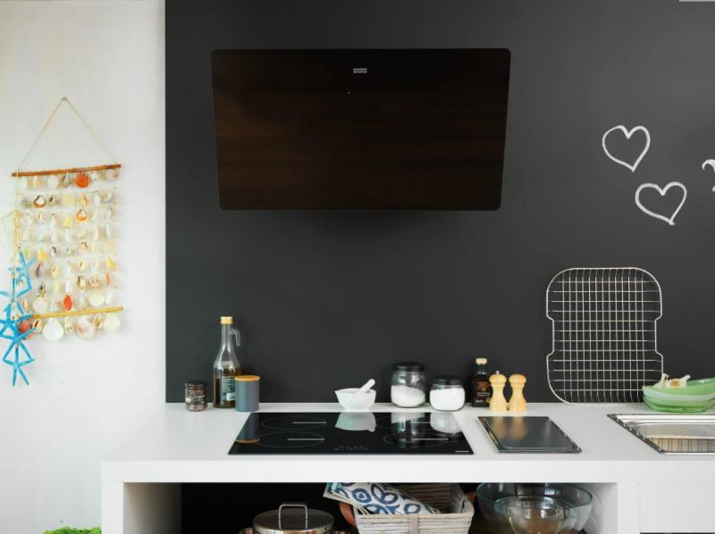 Franke Smart vertikálny čierny sklenený odsávač pár 80 cm 110.0377.735