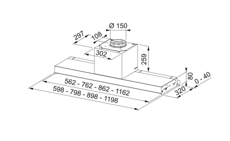 Franke AQ Sense vstavaný digestor z nehrdzavejúcej ocele 90 cm 305.0657.263