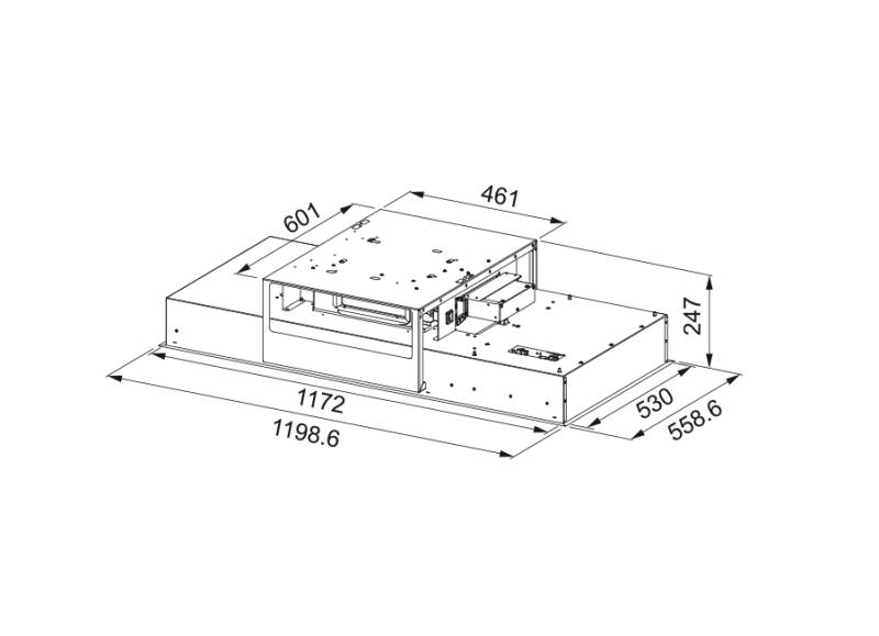 Franke Mythos Air Hub D stropná jednotka biela sklenená digestor 120 cm 350.0679.885