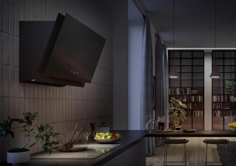 Franke Maris 2.0 Pro vertikálny čierny sklenený digestor 90 cm 330.0682.357