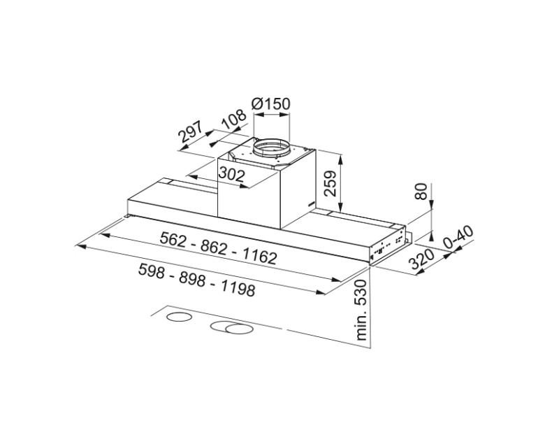 Franke Maris Style Drip Free vstavaný digestor Nerez 60 cm 305.0662.836
