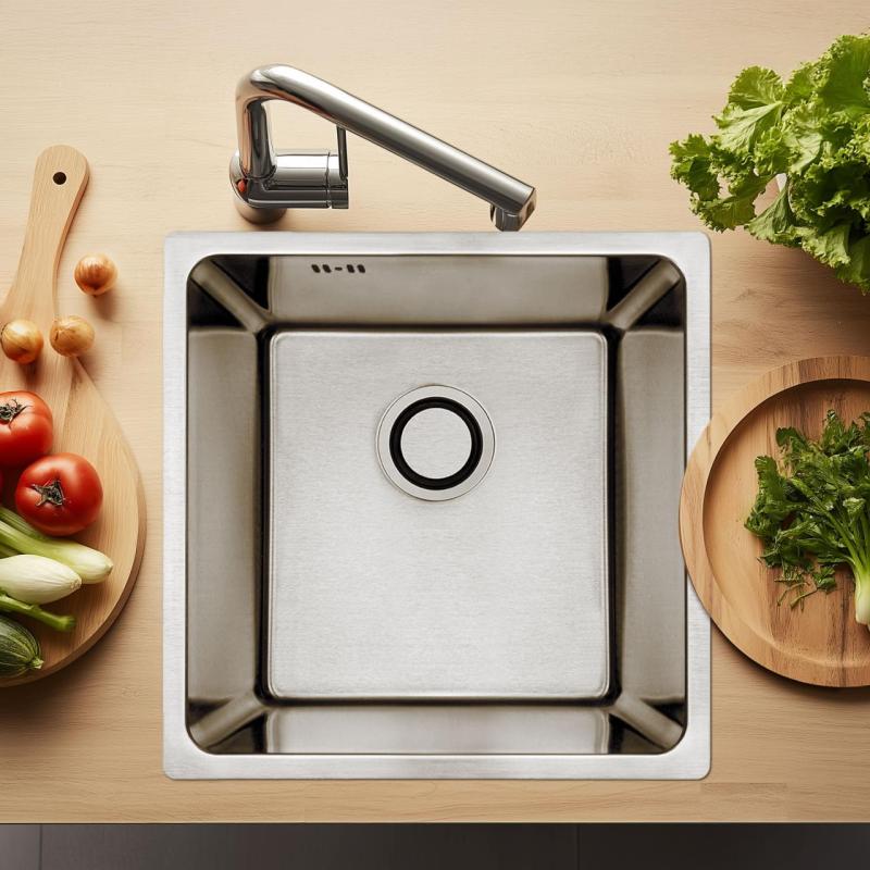 Aquadesign R25 oceľová konštrukcia, podstavná a vstavaná drezová misa z nehrdzavejúcej ocele 40 x 40 cm 1208958206