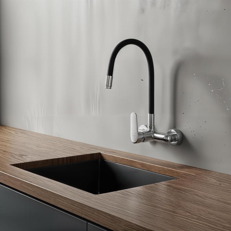 Aquatrimo Chopin nástenná batéria chróm s vysokým flexibilným výtokom 21CP8462CM