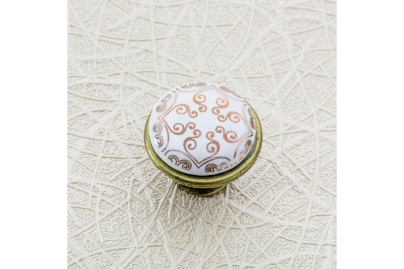 Porcelánová kľučka 728-J4 antická mosadz C-Orient Gold 1208959152