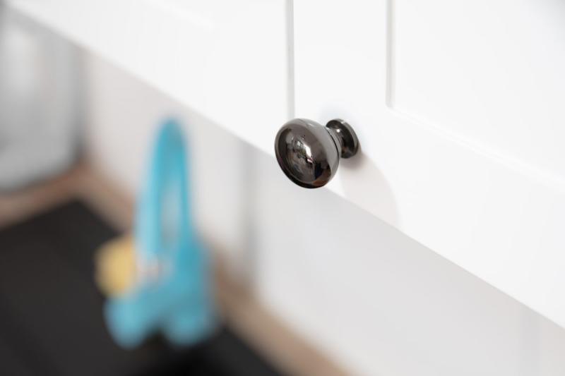 Oceľová gombička BERGAMO čierna chróm 1208959159