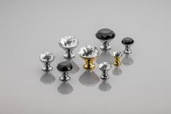 Gombík Zamak Crystal Palace B 25mm chróm + CRYSTAL 1208959270