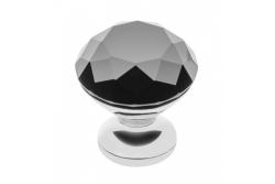 Gombík Zamak Crystal Palace B 30mm chróm + ČIERNY KRISTÁL 1208959274